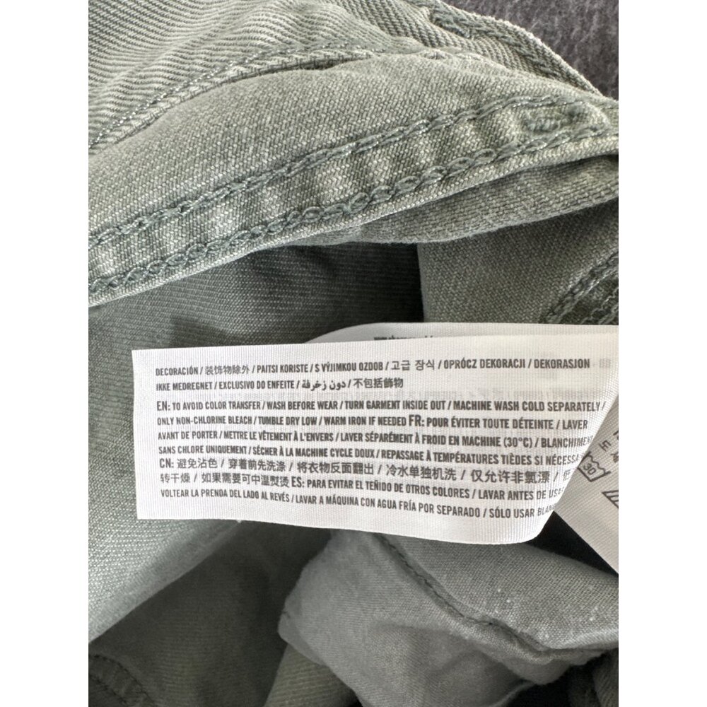 Abercrombie & Fitch Men's Pants Light Green Distressed Utility 28x30 Loose Fit - Picture 11 of 11